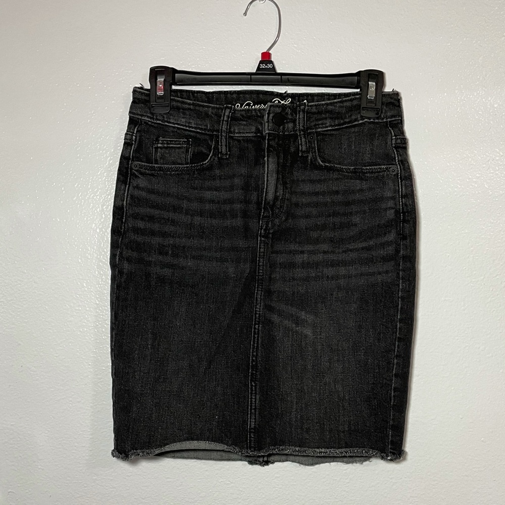Black jean skirt